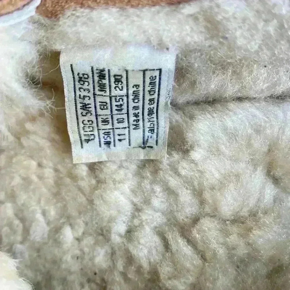 UGG ASCOT chestnut color, suede warm, cozy wool rubber bottom slipper, SIZE 11 - Picture 9 of 9